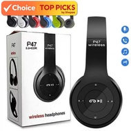 P47 Wireless Bluetooth Headphones Over Ear Super Bass Volume control Card support SD LED Built-in Mi