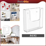 [PETSOLA] Acrylic Brochure Holder Flyer Display Stand for Magazines Booklets Menu
