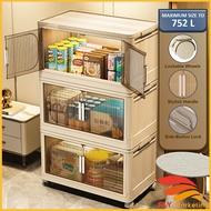 Multipurpose Foldable Storage Box Kitchen Double Storage Cabinet Stackable Storage Box Cabinet Organ