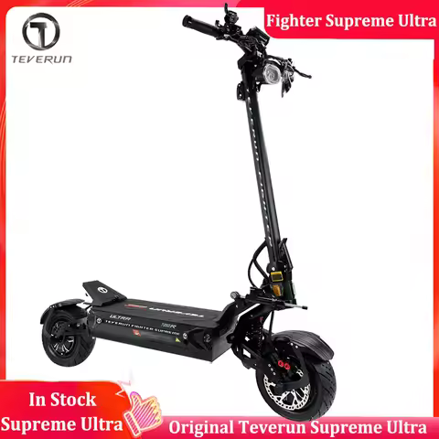 Original Teverun Fighter Supreme Ultra 72V 60Ah Battery New 4inch TFT Display Top Speed 105km/h Teve