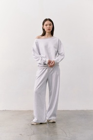 พร้อมส่ง SAC.BKK Airport set แอร์พอร์ตเซ็ท รุ่น OFF SHOULDER SWEATSHIRT WITH WIDE LEG JOGGERS