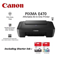 [READY STOCK] Canon Pixma E470 Wireless-All-One Printer (WiFi)
