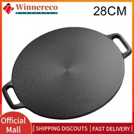 【winnereco】Pancake Pan Pancake Frying Pan Round Cast Iron Skillet with Handle Pancake Baking Pan BBQ