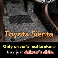 (In Stock)Toyota Sienta ingle Driver's Side Double-Layer  Floor Mat Single Seat Car Carpet,Single Pi