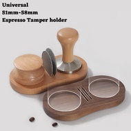 Suitable for 51-58mm Wooden Tamping Holder Pad Coffee Tamper Holder Coffee Tamp Mat for Coffee Tampe