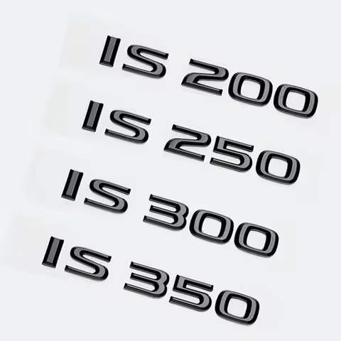 Glossy Black ABS For Lexus Car Trunk Logos Badge Letters IS200 IS250 IS300 IS350 IS300h IS200t IS500