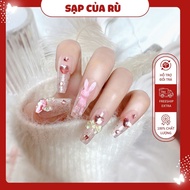 - Fake nails set of 24 LONG nails with cute animal charms y2k style