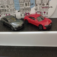 HOT WHEELS AUDI RS E TRON GT, TANGO RED AND DAYTONA GRAY METALLIC, SELL IN 2PCS, 1st EDITION. GRAB N