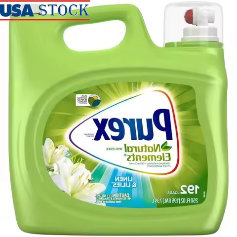 Natural Elements Liquid Laundry Detergent Linen Lilies Natural Fragrance Hypoallergenic Eco-Friendly