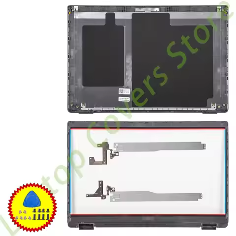 Giparts For Latitude 3510 E3510 New Lcd Back Cover 08XVW9 Front bezel hinges repair 08XVW9 0GCK6R 15