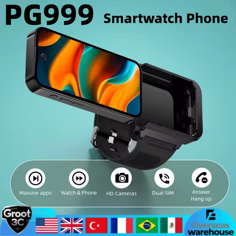 PG999 Smartwatch Phone Touch Screen 4G Wi-Fi GPS Dual SIM Dual StandbGlobal Connect Octa-Core Powerh