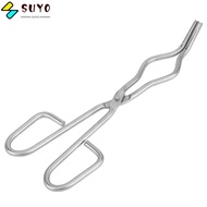 SUYO Crucible Holder, Sturdy Metal Solid Structure Crucible Tongs, Lab Holding Tool Long Handle High