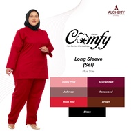 Long Sleeve Plus Size Women Scrub Suit Comfy Cotton Set (Shirt+Pants) 2 Piece Set Women 2 Piece Set 