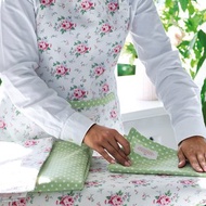 丹麥GreenGate Marley white / spot green 茶巾 / 桌巾 / 餐巾布