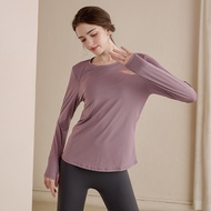Yoga Clothes Women Long-Sleeved Gym Clothes T-Shirt Breathable Running Gym Clothes Morning Running G