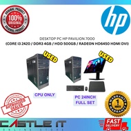 HP Pavilion 7000 Series Core i3 3rd Gen Desktop PC 4GB 500GB HD6450 Used
