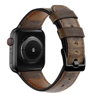 適用蘋果手表iWatch 7表帶 Apple Watch 5/6/SE 7代真皮復古Strap