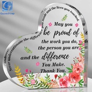Gazechimp Thank You Gift Women Acrylic Heart Gift Appreciation Gift for Employee Nurse