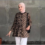 BLOUSE BATIK MERLINDA/ BLOUSE BATIK WANITA LENGAN PANJANG/ BAJU BATIK