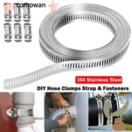 COMOWAN Hose Clamp Strap, 304 Stainless Steel Adjustable Hose Clamps,  Large Pipe Ducting Hose Clamp