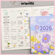 ORIENTLEE 2026 Schedules Notebook, Learning Plan A4 A5 Planner Notebook, Efficient Work Efficiency L