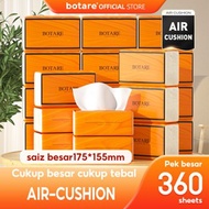 【60 Packs】Botare Air-Cushion Tissue Paper 4-ply Facial Tissues Soft Face Tissue 175x155mm 360 sheet