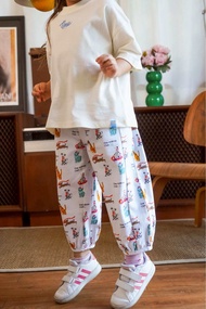 T!NY Kidswear - Dog Walking Club Balloon Pant กางเกงขายาวทรงบอลลูนลาย Dog Walking Club