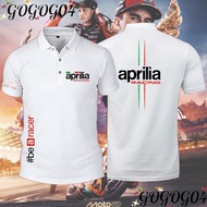 Aprilia Racing Team Polo Baju Tee MotoGP Motorcycle Printed Cotton Polo T-shirt 04