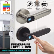 J MALL SMART LEVEL LOCK Security Electronic Fingerprint Door Lock Keys/Fingerprint Unlock - Silver (