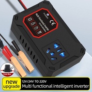 【Waysle】Car 200W Converter Inverter Power DC 12V/24V To DC 220V Invertor Ports Adapter