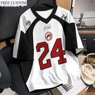 [Free Custom]unisex Couple Jersey No.24 Outdoor Single Piece Jersey Football Full Sublimation Quick-