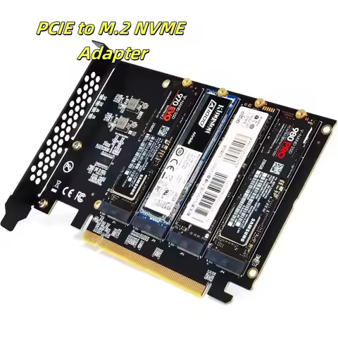 PCIE to M.2 NVME Adapter NVMe M.2 PCI Express Adapter 32Gbps PCI-E Card PCI x16 M Key SSD Computer E