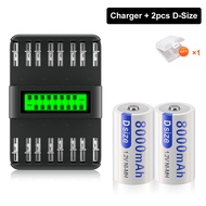 PALO เครื่องชาร์จ 16 ช่องตรงกับแบตเตอรี่แบบชาร์จไฟได้ 1.2V C / D / AAA / AAA NIMH / ni-cd