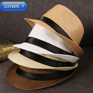 OHWK Sun Hat  Gangster Cap Beach Jazz Dress Hat