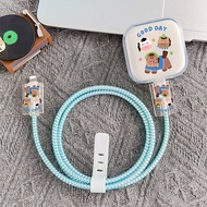 Cute Little Dog Soft Silicone Charger Case Cute Charger Cover Cable Protector for iPhone 40W Charger