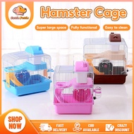 Portable Carrier Hamster Cage With Running Wheel Water Bottle Food Basin Hamster House Pet Accessories