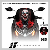 Windshield sticker - visor n max neo s - turbo latest cool motif 985 - 992