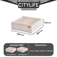 Citylife Minimalist Style Foldable Linen Wardrobe Drawer Clothes Underwear Storage Box Organizer Partition Divider H-873738