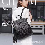 Crocodile Pattern Anti-Theft Backpack Women Casual Fashion Ladies Backpack Soft Leather Bag