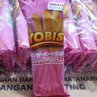 Yobis biscuit stick strawberry 10 * 35gram