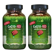 Irwin Naturals CoQ10-RED - 60 Liquid Soft-Gels, Pack of 2 - Advanced Heart Health Support with Nitri