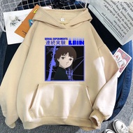 Anime Serial Experiments Lain Hoodie Graphic Hoodies Kawaii Clothes Streetwear Tee