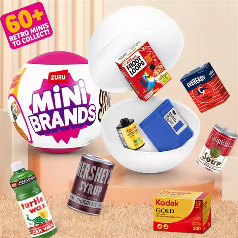 Mini Brands Retro 1 Pack Blind Boxes with 60+ Mystery Mini's To Collect Rare Collectibles Children's