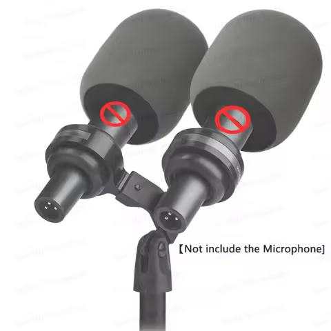 VIP55SM Dual Microphone Installation Kit Universal Stand for SM57 Presidential Microphone Twin Suppo