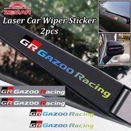 2Pcs Toyota GR Laser Car Wiper Sticker Reflective Car Door Rearview Mirror Stickers Car Decoration S