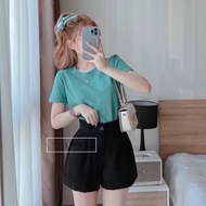 [Voucher 50k Freeship Max 0 đồng toàn quốc] Set bộ đùi nữ mặc đi chơi áo thun nữ tay ngắn đồ bộ đùi 