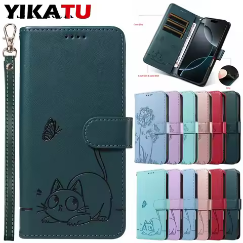 Wallet Leather Case For Samsung Galaxy S25 Ultra S24 Plus A15 A25 A35 A55 A16 A26 A36 A56 S25 Edge S