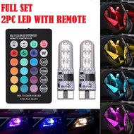 Car T10 Led Bulb Light RGB T10 Remote Control Car Headlight Headlamp Dome Roof Light Room Light Side