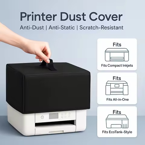 Printer Dust Cover Accessory, Anti-Static Protective Sleeve with Reinforced Handle, Fits Epson Canon