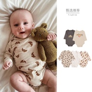 2025 Baby Pure Cotton Bottoming Spring Baby Onesie Boy Baby Onesie Outing Triangle Style Romper Romp